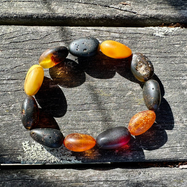Matte baltic amber bracelet