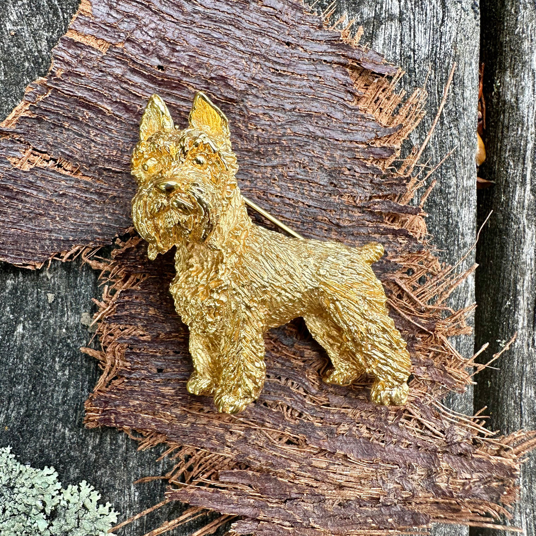 Vintage schnauzer brooch