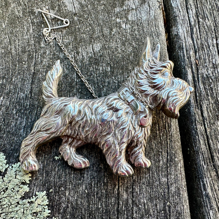 Vintage sterling silver Scottie brooch