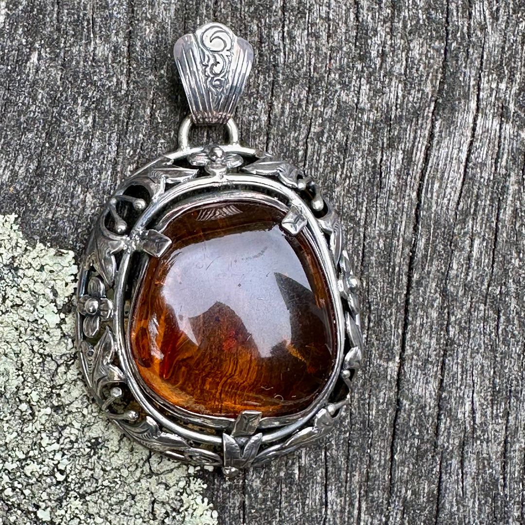 Cognac Baltic Amber pendant