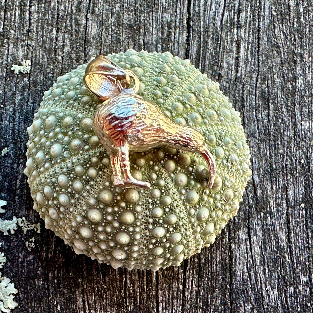9ct gold kiwi charm pendant