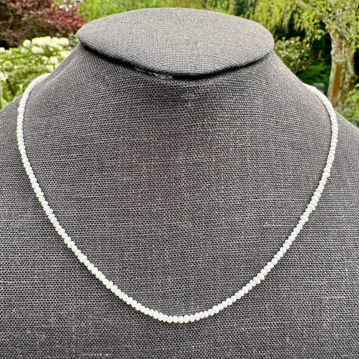 Long Tiny freshwater pearl necklace