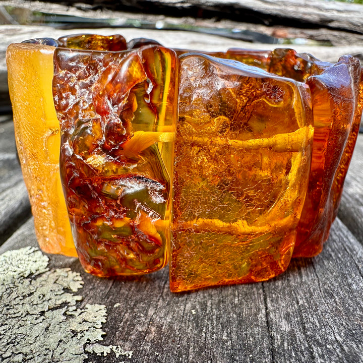 Chunky Baltic amber cuff
