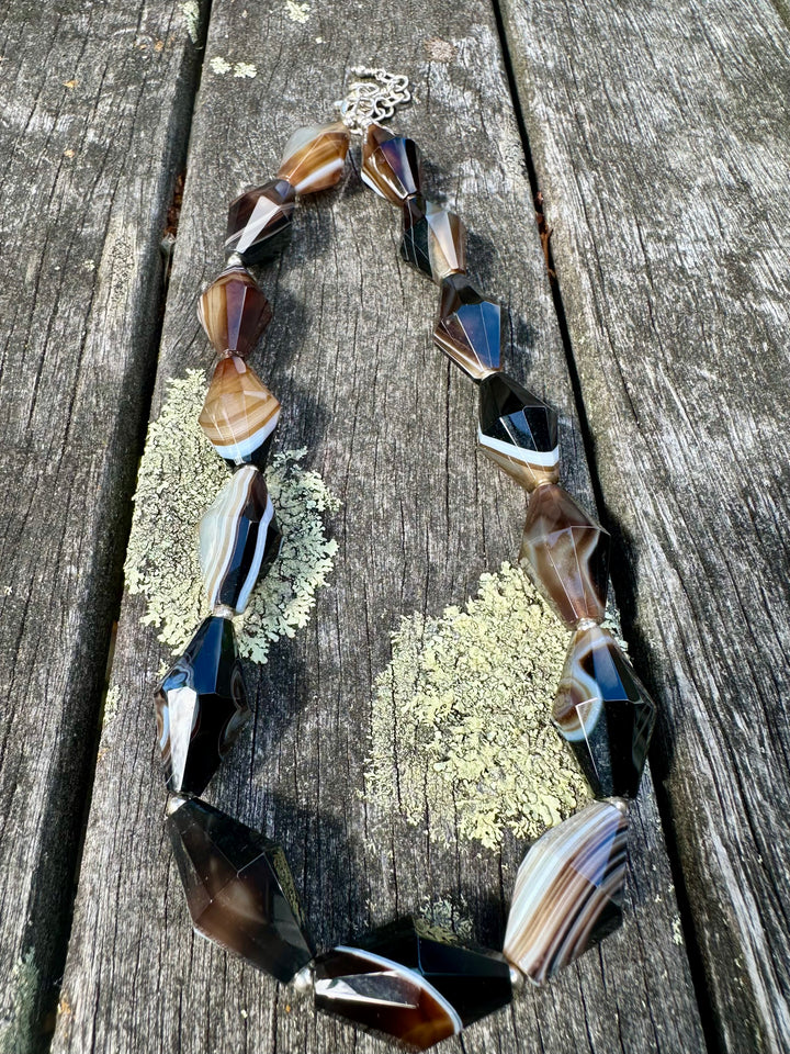 Bostwanan agate necklace