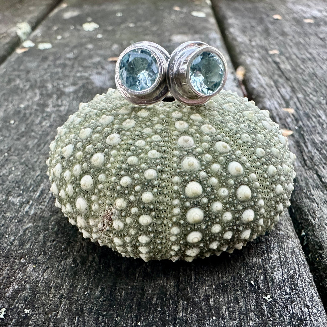Aquamarine stud earrings