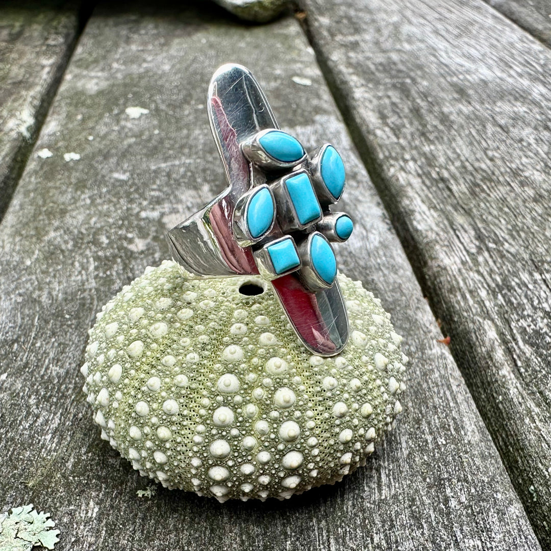 Turquoise multi stone ring