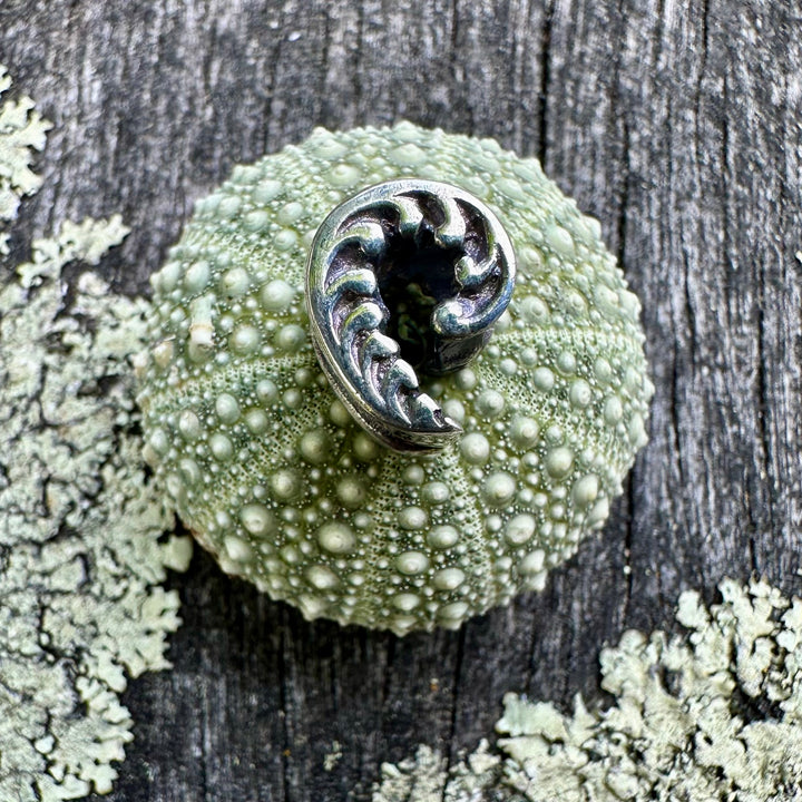 Silver fern bead