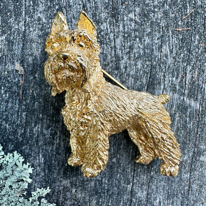 Vintage schnauzer brooch