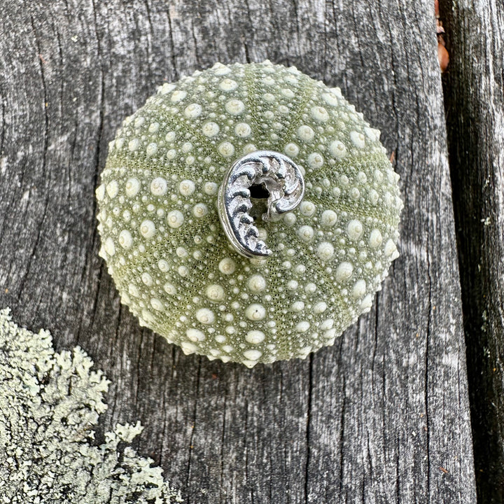 Silver fern bead