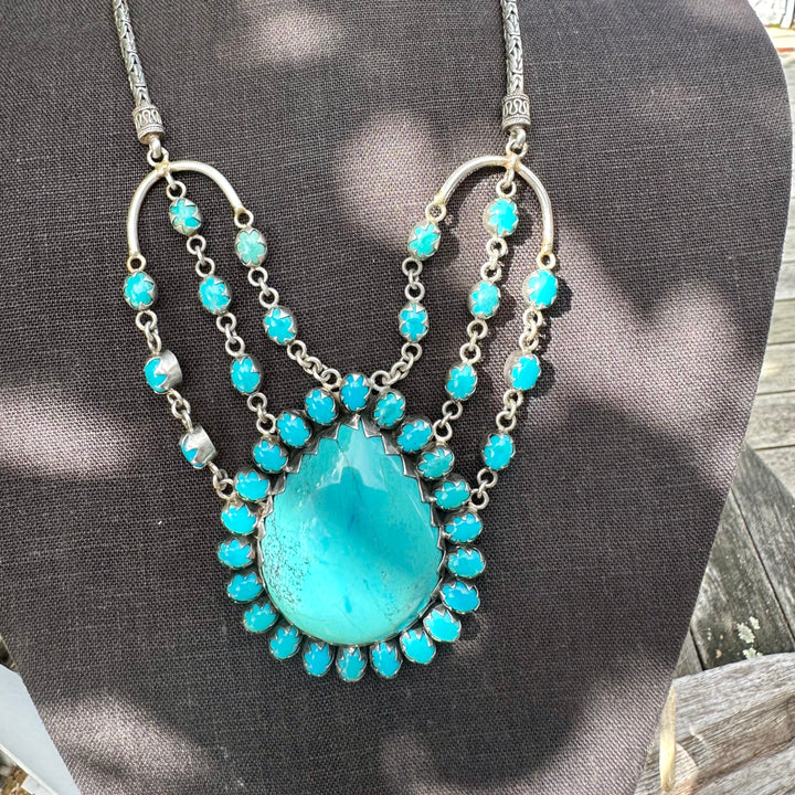Huge turquoise necklace