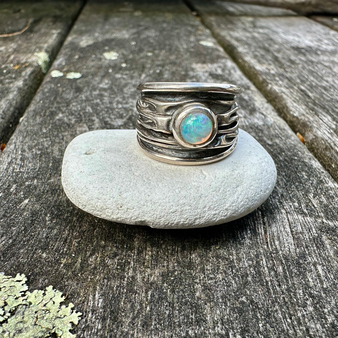Ethiopian opal ring