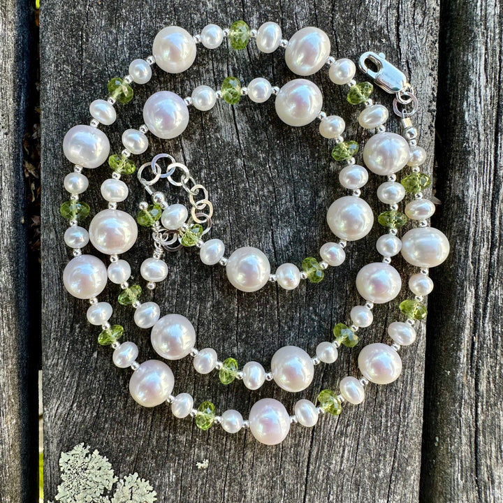 Peridot & Freshwater pearl necklace