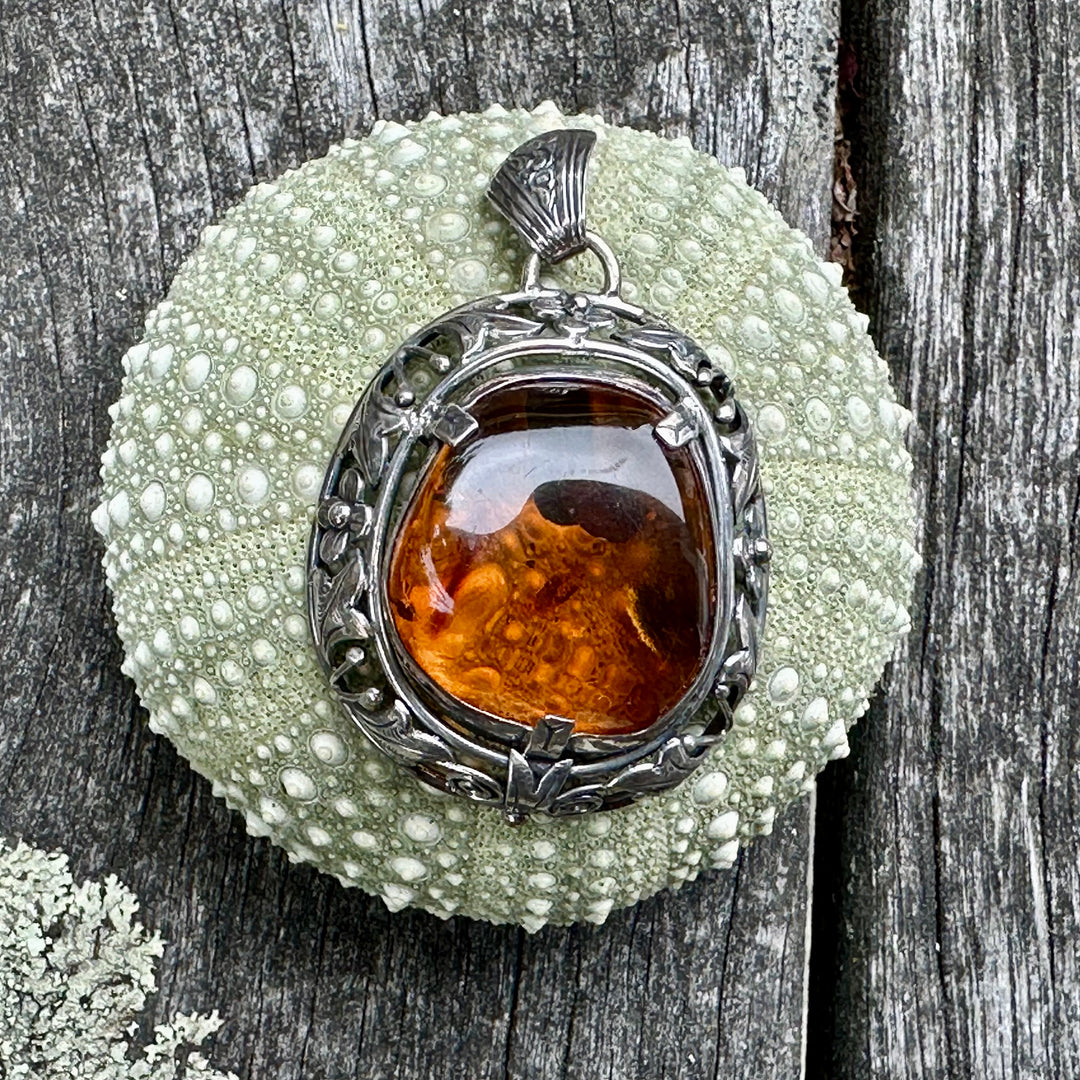 Cognac Baltic Amber pendant