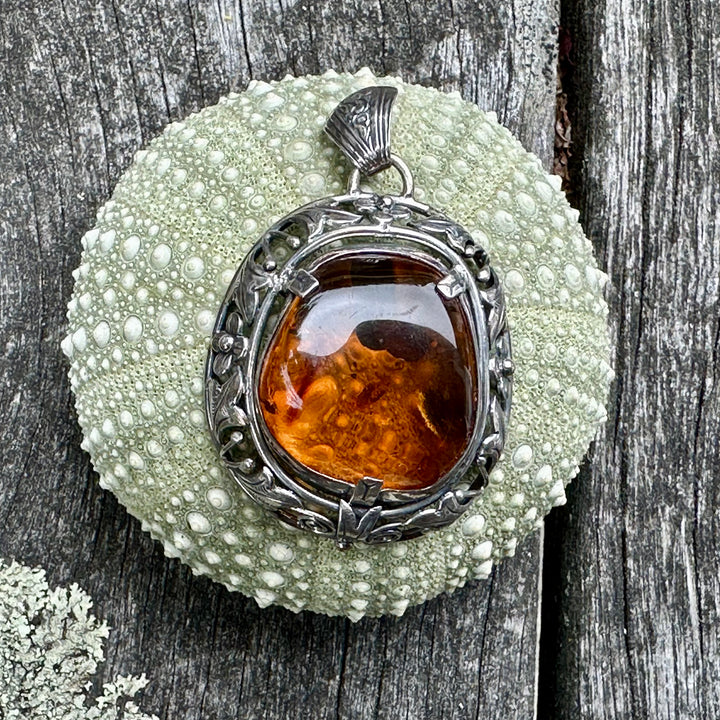 Cognac Baltic Amber pendant