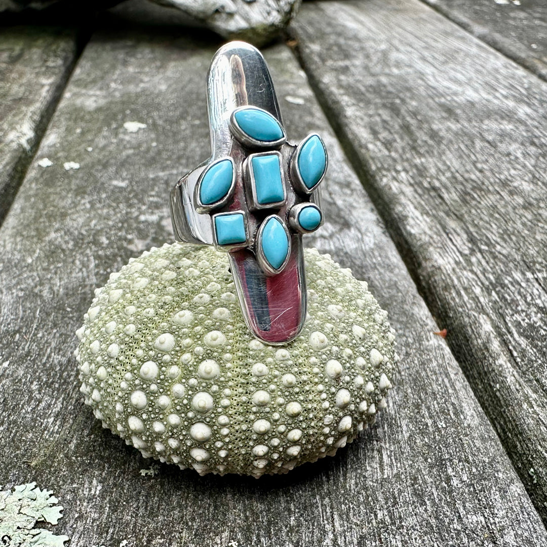 Turquoise multi stone ring