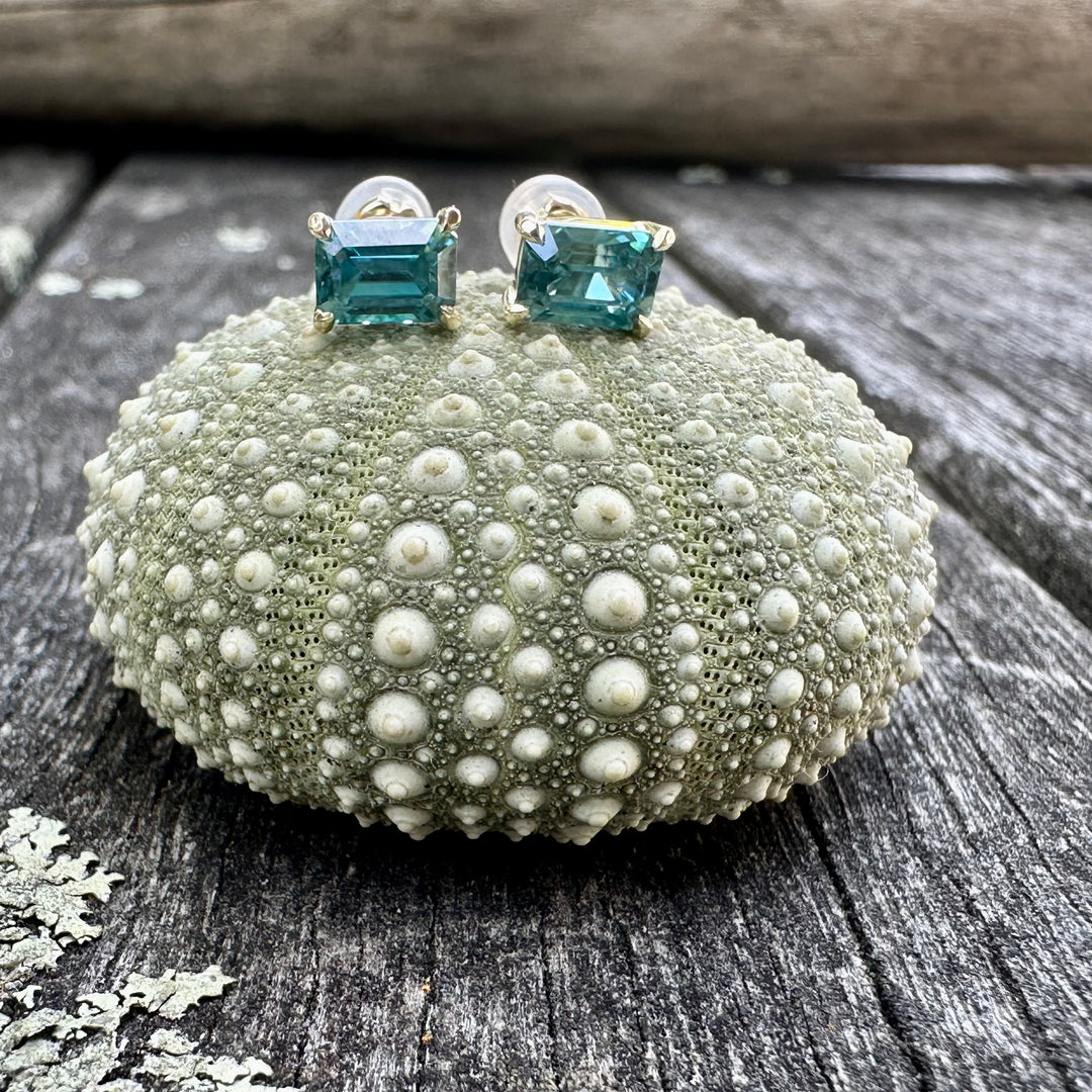 Cambodian zircon studs
