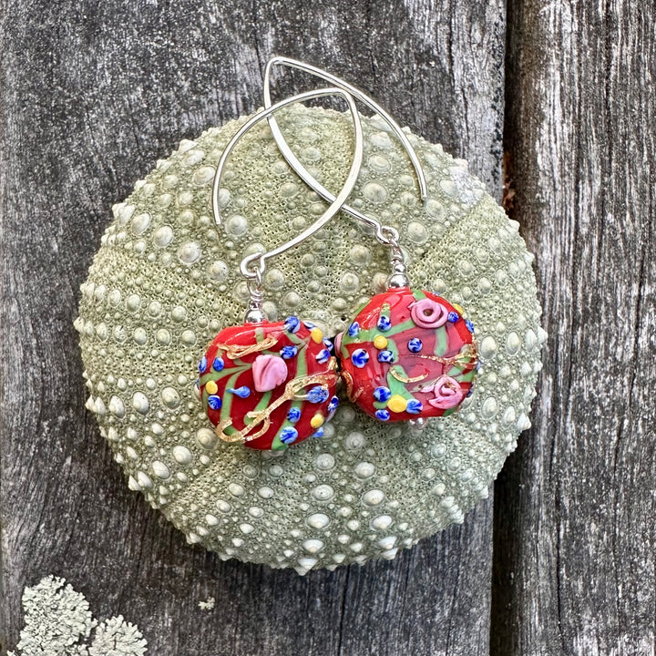 Antique venetian glass earrings