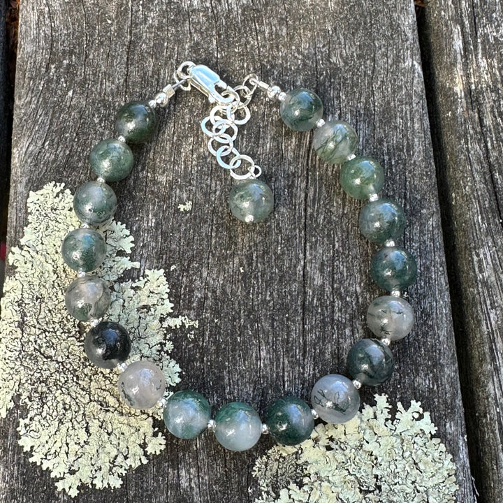 Moss agate bracelet