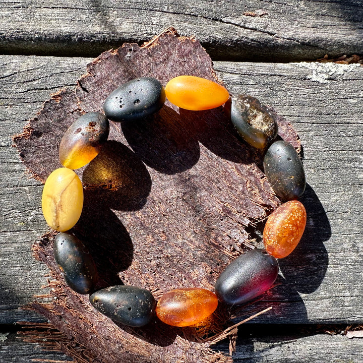 Matte baltic amber bracelet