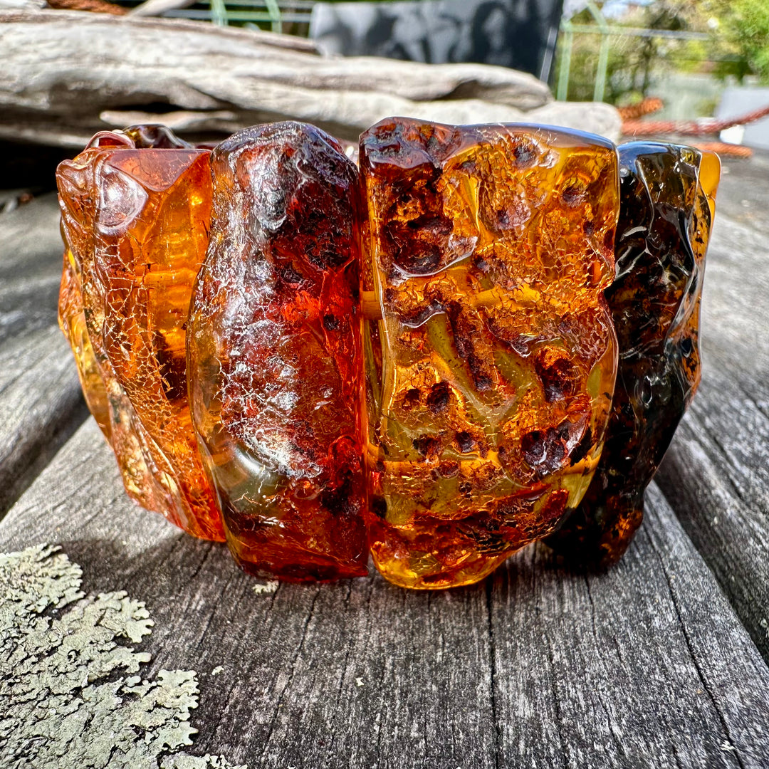Chunky Baltic amber cuff