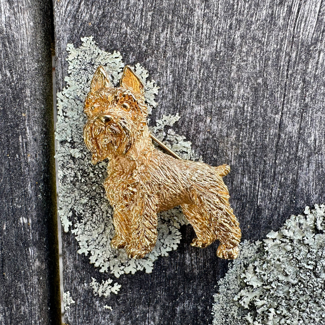 Vintage schnauzer brooch