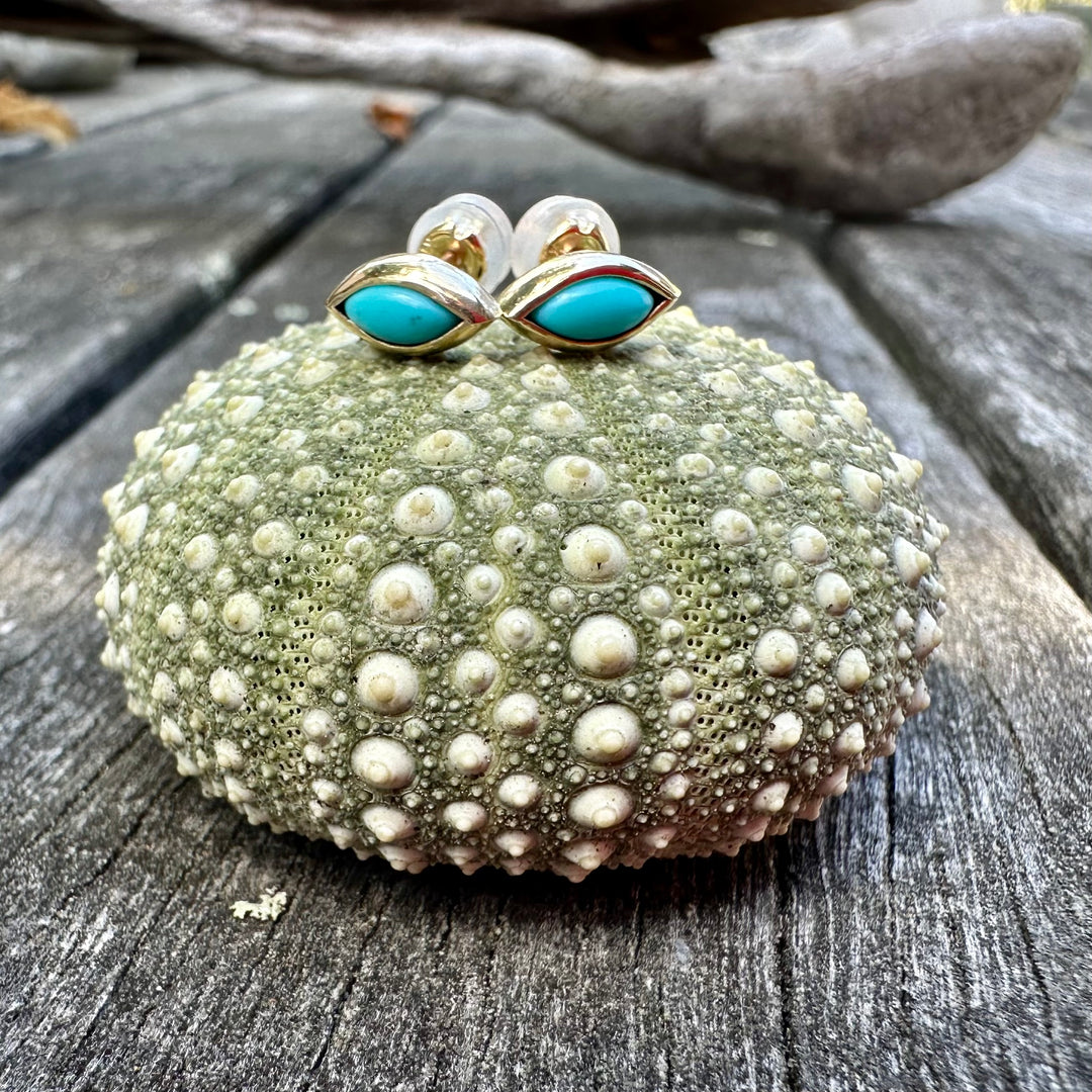 9ct Gold Sleeping Beauty Turquoise Studs