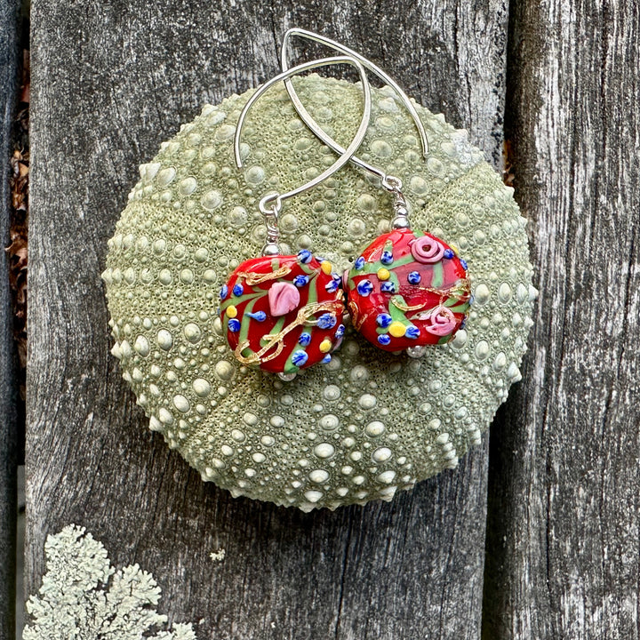 Antique venetian glass earrings