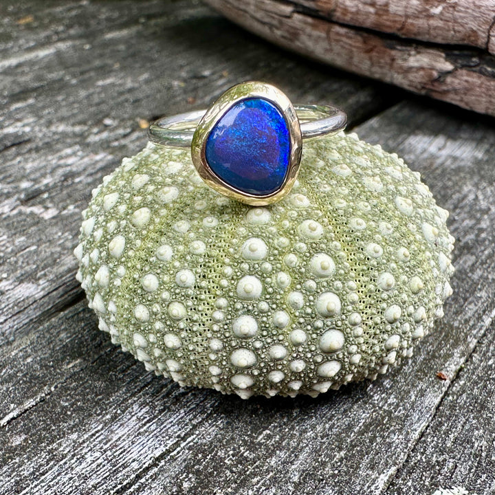 Black opal ring