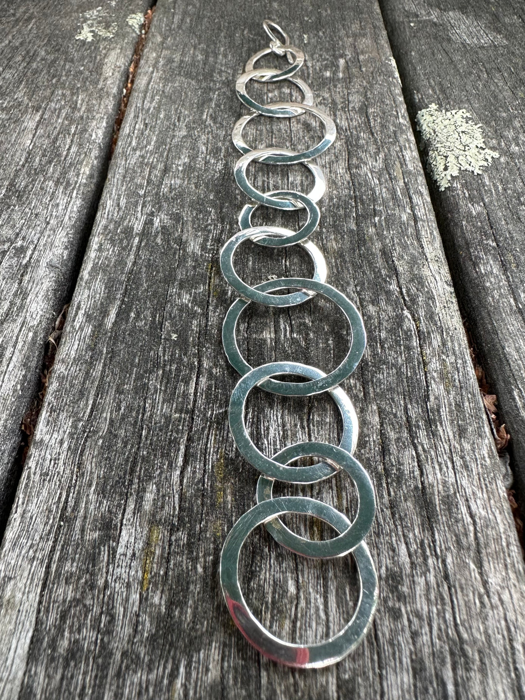 Handmade hammered bracelet