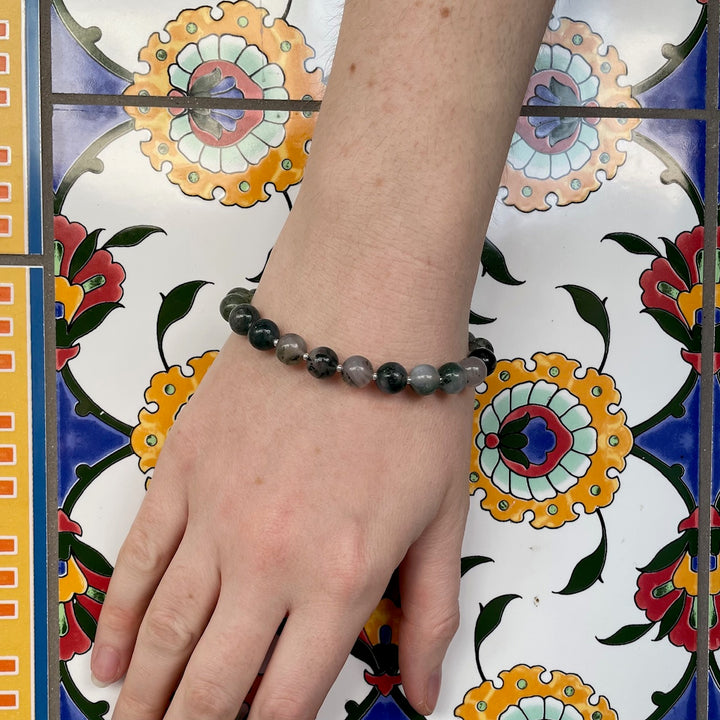 Moss agate bracelet