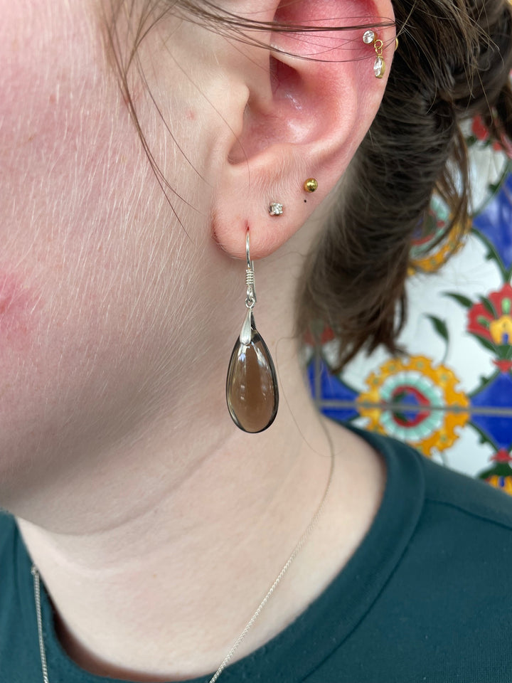 Smoky Quartz Drop Earrings