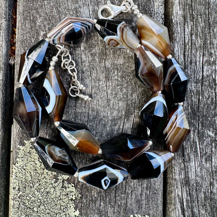 Bostwanan agate necklace