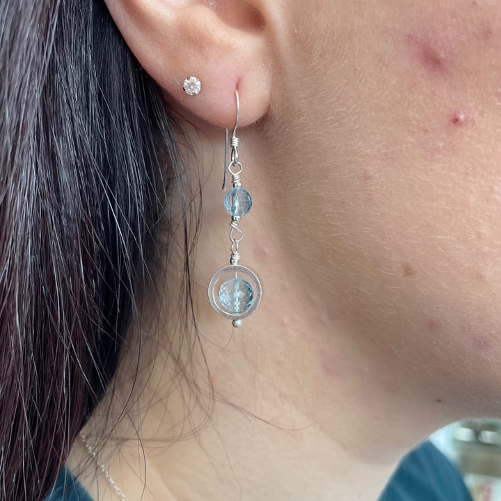 Blue topaz earrings