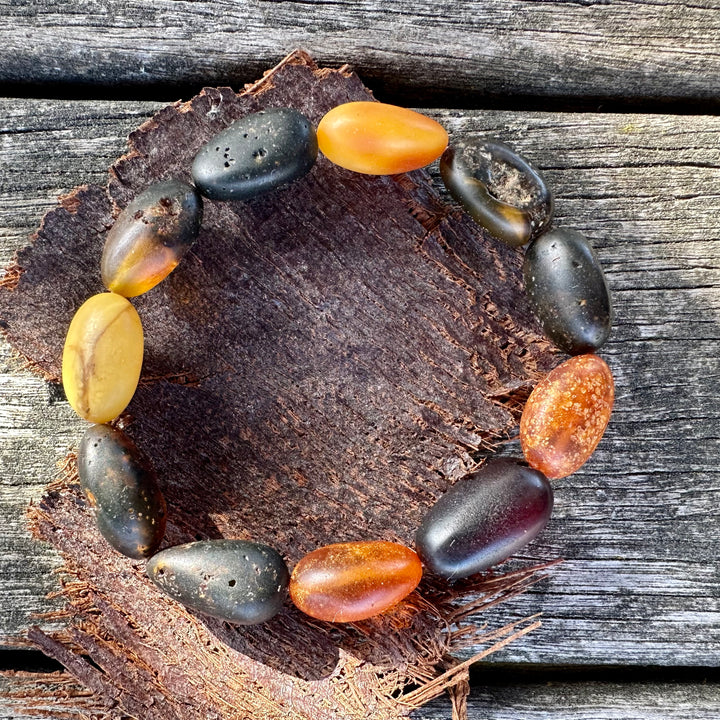 Matte baltic amber bracelet