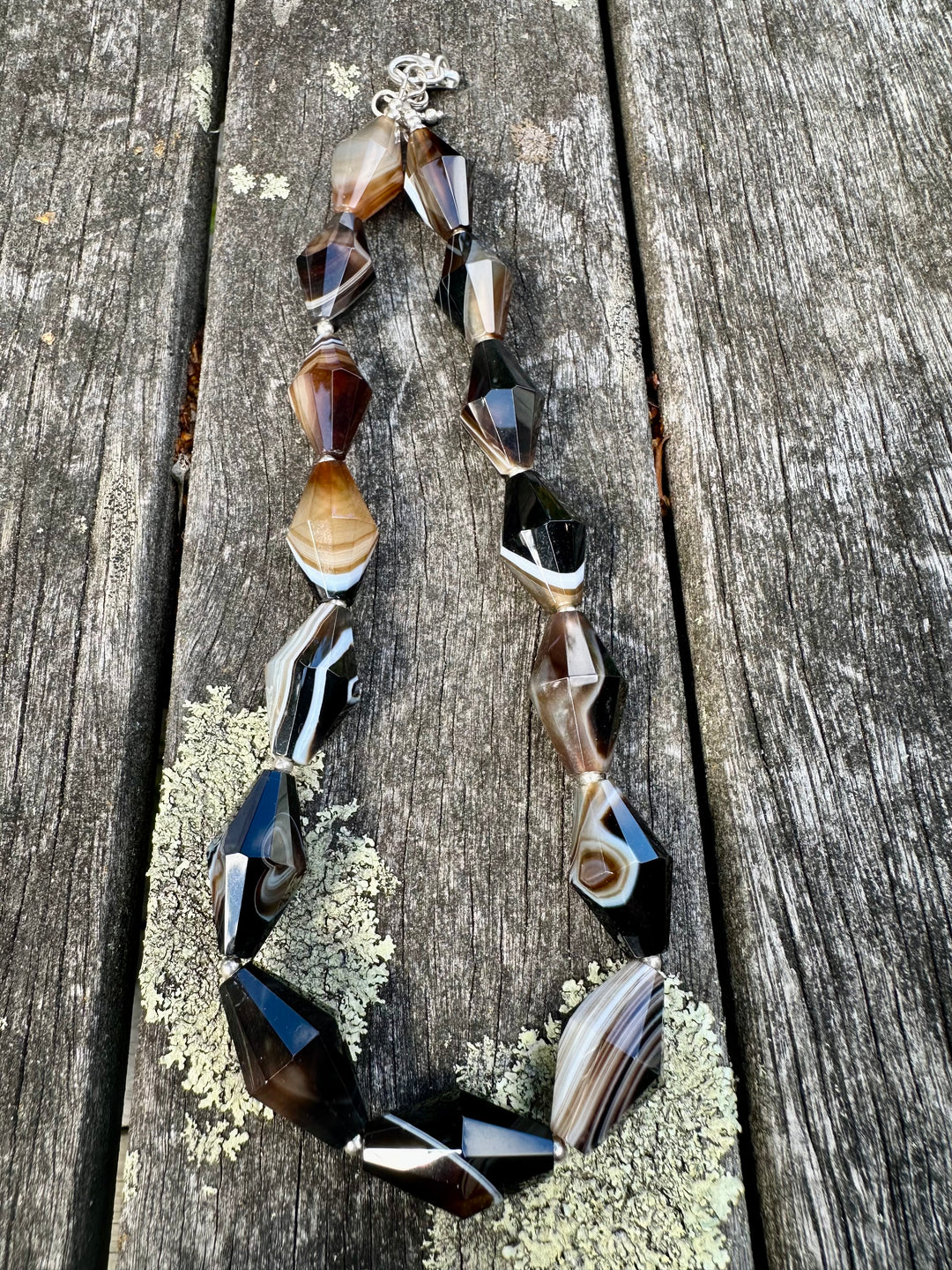 Bostwanan agate necklace