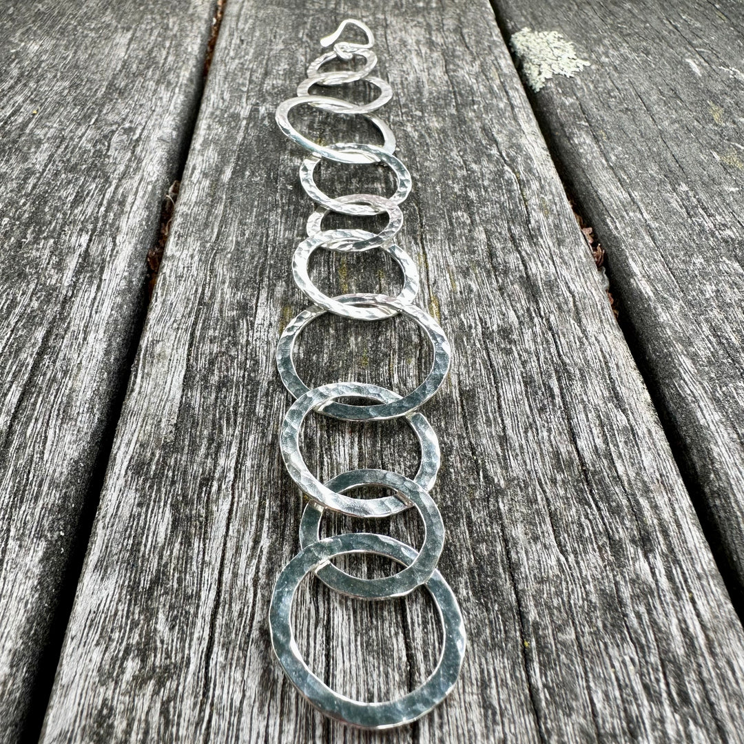 Handmade hammered bracelet