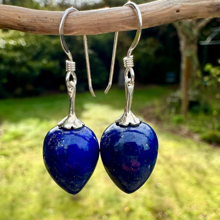 Large Lapis lazuli earrings