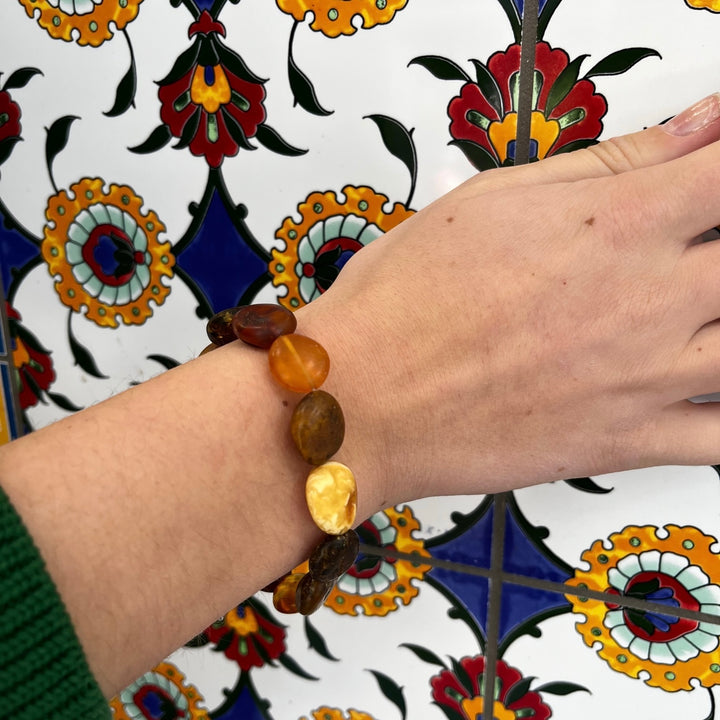 Matte baltic amber bracelet