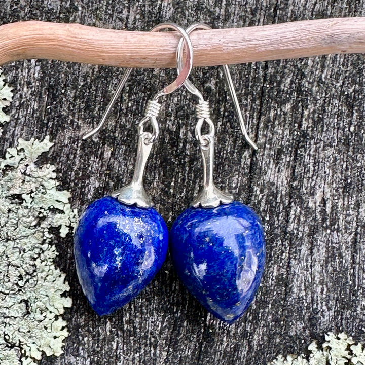 Large Lapis lazuli earrings