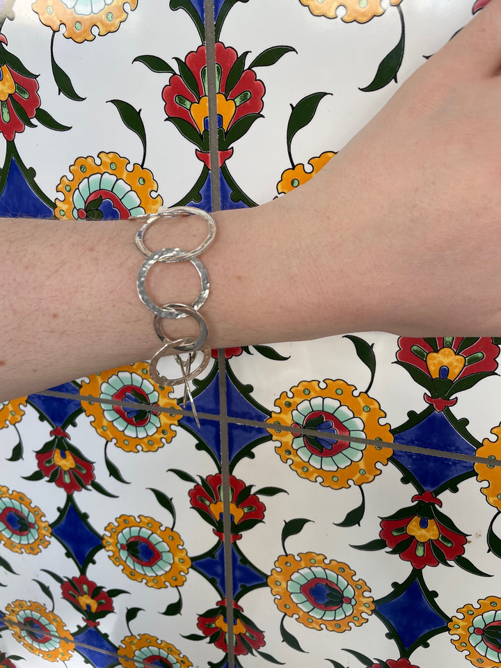 Handmade hammered bracelet
