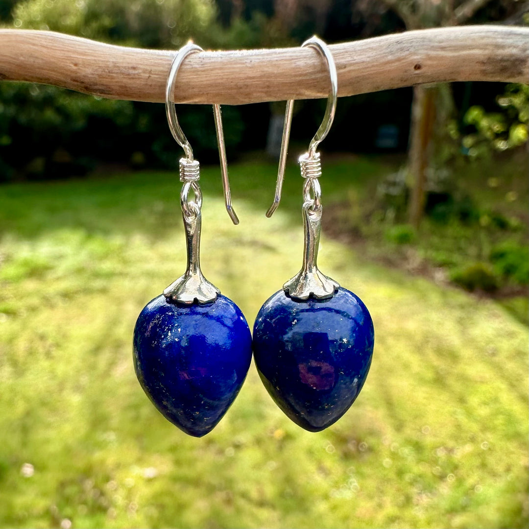 Large Lapis lazuli earrings