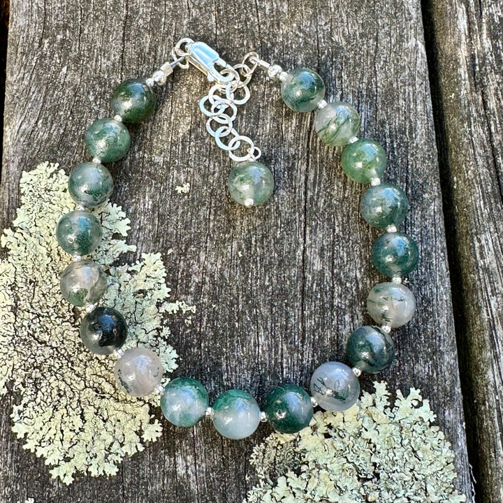 Moss agate bracelet