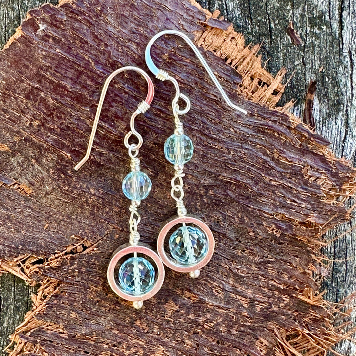 Blue topaz earrings