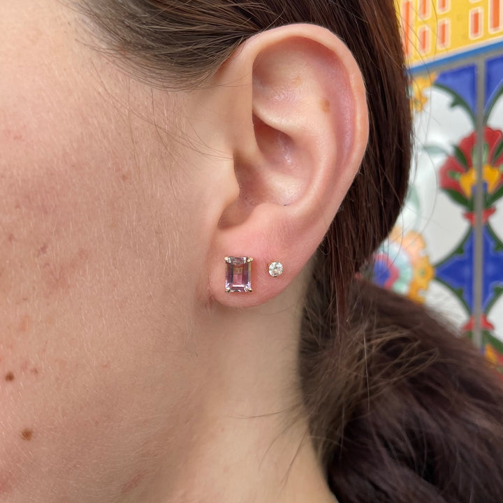 Bolivian ametrine studs