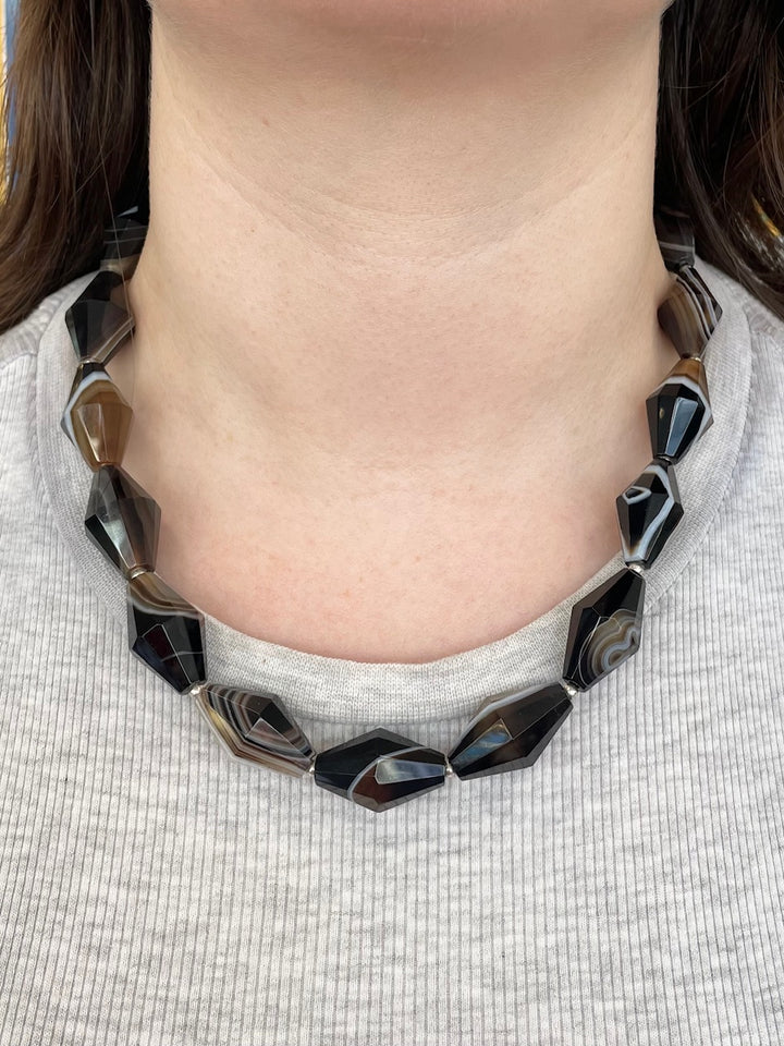 Bostwanan agate necklace