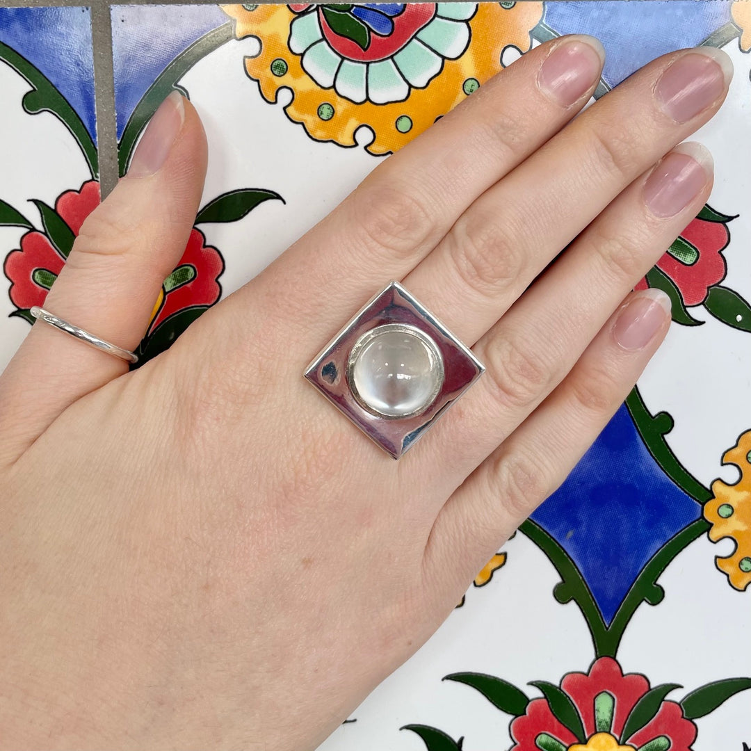 13 carat moonstone Dream Boat ring