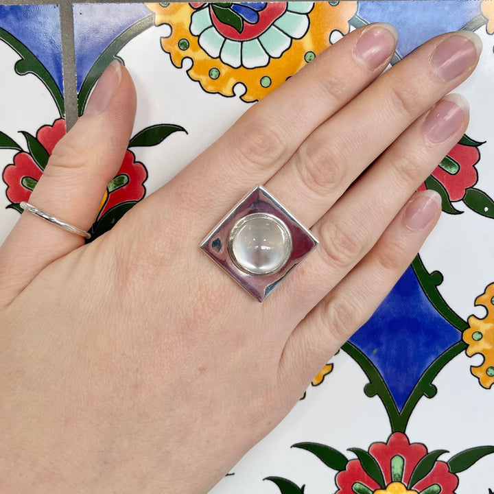 13 carat moonstone Dream Boat ring