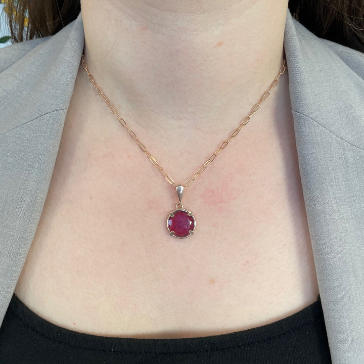 Pink Brazilian tourmaline pendant