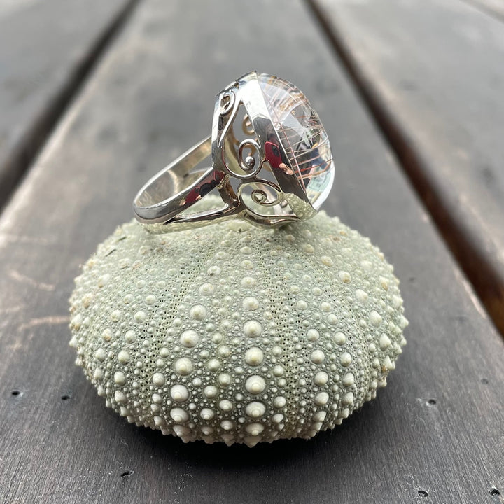 Round Rutilated Quartz Ring