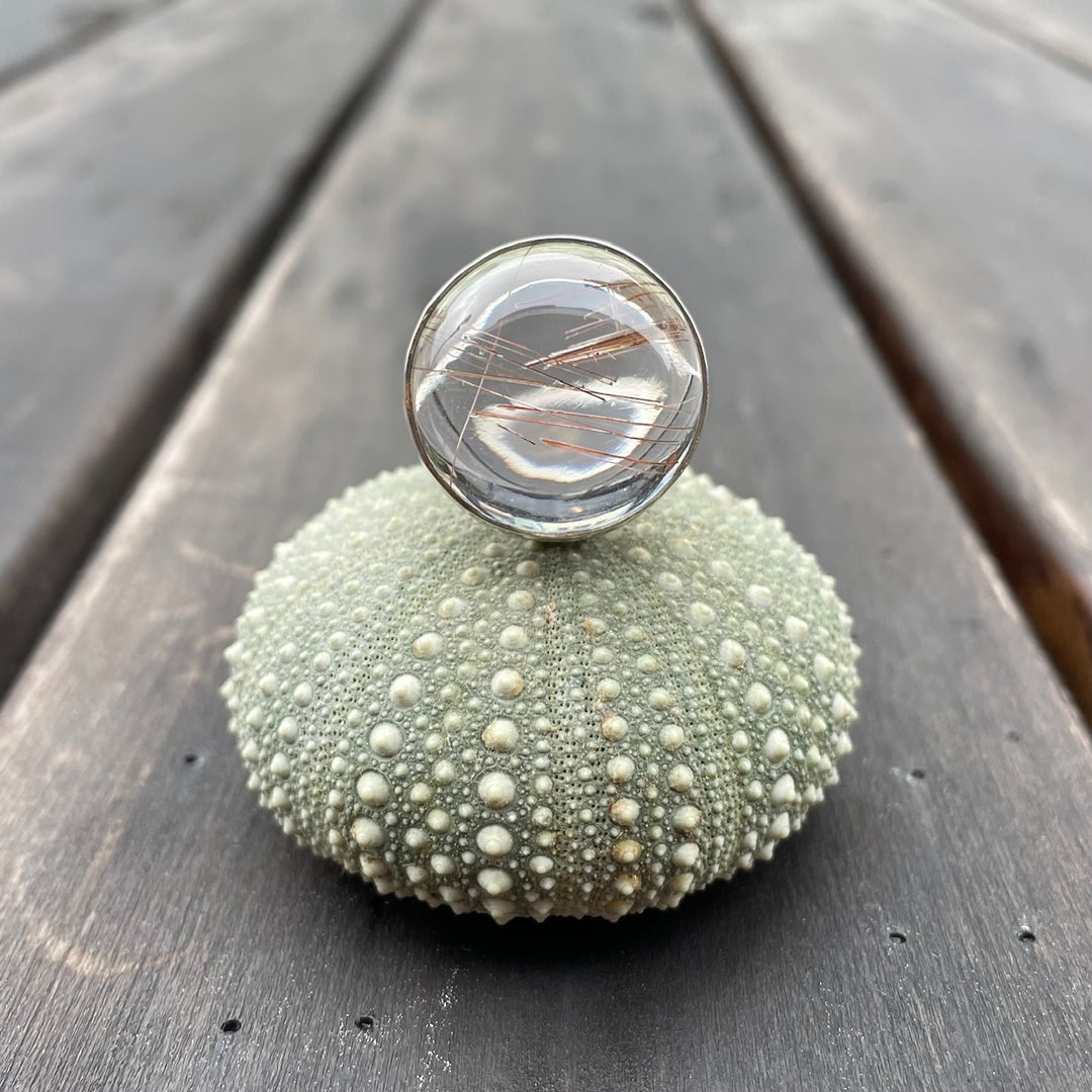 Round Rutilated Quartz Ring